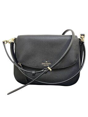Kate Spade Black Pebbled Leather Crossbody Handbag M